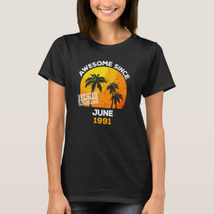 Geweldige sinds juni 1991 Retro Mannen & Women Bir T-shirt