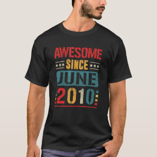 Geweldige sinds juni 2010 12 jaar oud op de twaalf t-shirt