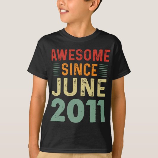 Geweldige sinds juni 2011  verjaardag t-shirt (Voorkant)