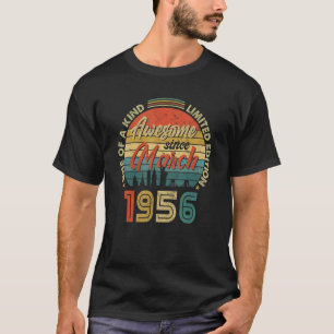 Geweldige sinds maart 1956 66e verjaardag 1 t-shirt