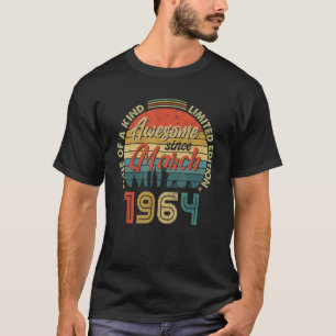 Geweldige sinds maart 1964 58e verjaardag t-shirt