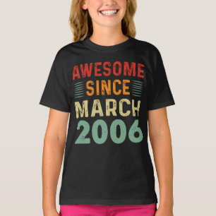 Geweldige sinds maart 2006 verjaardagsjaar shirt