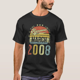 Geweldige sinds maart 2008 14e verjaardag voor t-shirt