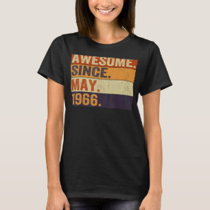 Geweldige sinds mei 1966 56e verjaardag Retro T-shirt
