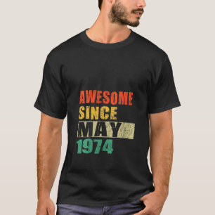 Geweldige sinds mei 1974 50 jaar 50ste verjaardag t-shirt