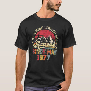 Geweldige sinds mei 1977 45e verjaardag 45 jaar ou t-shirt
