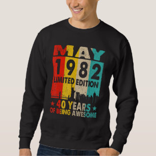 Geweldige sinds mei 1982 40e verjaardag retro trui
