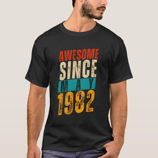 Geweldige sinds mei 1982 42 jaar 42e t-shirt (Voorkant)