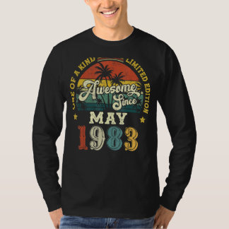 Geweldige sinds mei 1983 39e verjaardag t-shirt