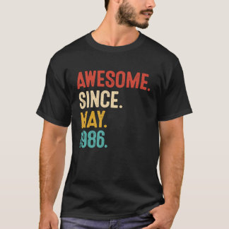 Geweldige sinds mei 1986 37e verjaardag, 37 jaar t-shirt