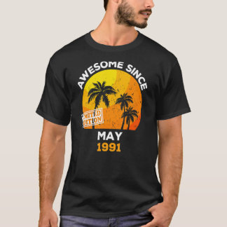 Geweldige sinds mei 1991 Retro Mannen & Women Birt T-shirt