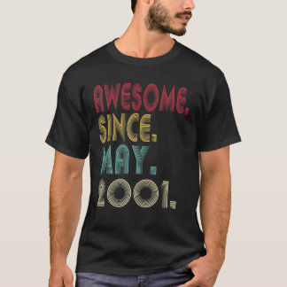 Geweldige sinds mei 2001 20e verjaardag 20 jaar t-shirt