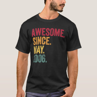 Geweldige sinds mei 2006 15e verjaardag 15 jaar ou t-shirt