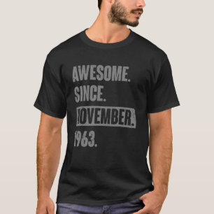 Geweldige sinds november 1963 59 jaar oud en 59 ja t-shirt