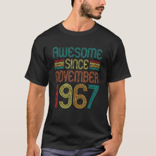 Geweldige sinds november 1967 55e verjaardag Retro T-shirt