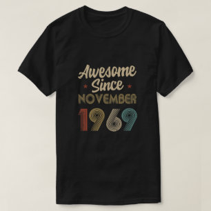 Geweldige sinds november 1969 60ste verjaardag t-shirt