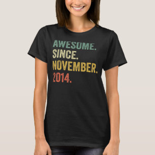 Geweldige sinds november 2014 8e verjaardag 8 jaar t-shirt