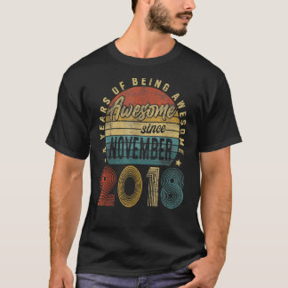 Geweldige sinds november 2018 4 jaar oud op de vie t-shirt