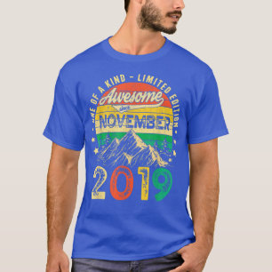 Geweldige sinds november 2019 3e verjaardag 3 jaar t-shirt