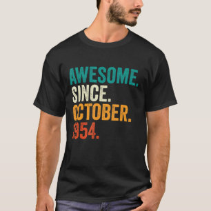 Geweldige sinds oktober 1954 68 jaar oud 68e geboo t-shirt