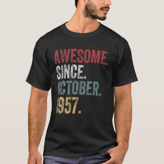 Geweldige sinds oktober 1957 - 63 jaar geboortedag t-shirt