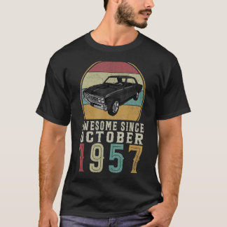 Geweldige sinds oktober 1957 65 jaar oude 65e gebo t-shirt