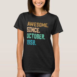 Geweldige sinds oktober 1958 64e verjaardag t-shirt