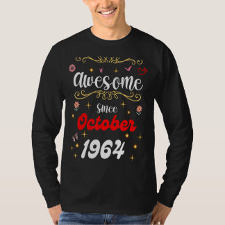 Geweldige sinds oktober 1964 Verjaardagsbloemen & T-shirt