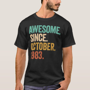 Geweldige sinds oktober 1983 39 jaar oud en 39 jaa t-shirt