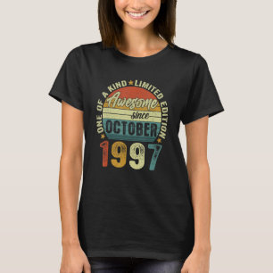 Geweldige sinds oktober 1997 25 jaar oud 25 jaar o t-shirt