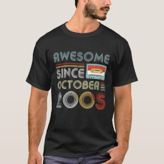 Geweldige sinds oktober 2005 14e verjaardag T-shirt
