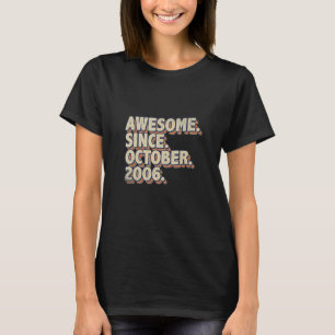 Geweldige sinds oktober 2006 Retro 16e verjaardag T-shirt
