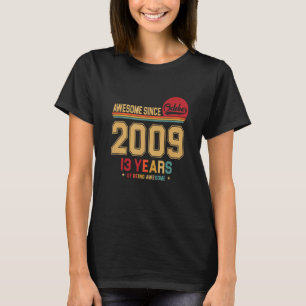 Geweldige sinds oktober 2009 retro 13e geboorte t-shirt