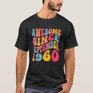 Geweldige sinds september 1960 62 jaar Retro 62nd T-shirt