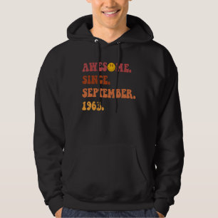 Geweldige sinds september 1963, 59 jaar Retro Groo Hoodie