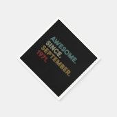 Geweldige sinds september 1971 servet (Hoek)