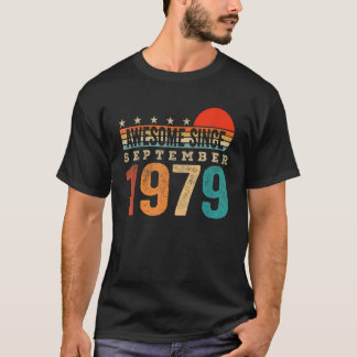 Geweldige sinds september 1979 43e verjaardag 43 j t-shirt