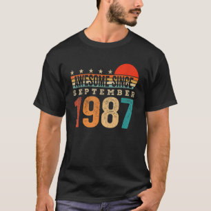 Geweldige sinds september 1987 35e verjaardag 35 j t-shirt