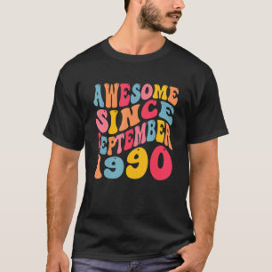 Geweldige sinds september 1990 32 jaar Retro 32nd T-shirt