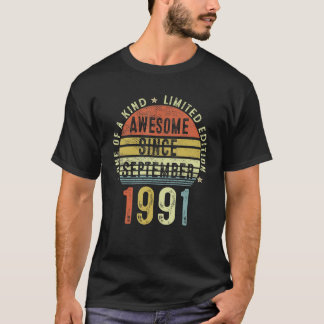 Geweldige sinds september 1991 31 jaar oud en 31 j t-shirt