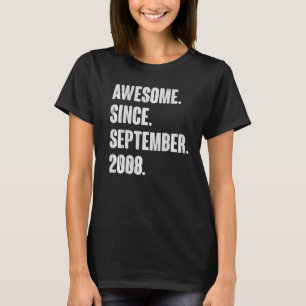 Geweldige sinds september 2008 14 jaar oude 14e ge t-shirt