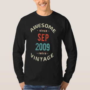 Geweldige sinds september 2009, retro 200 t-shirt