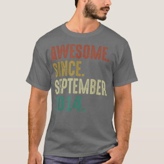 Geweldige sinds september 2014  8e verjaardag t-shirt