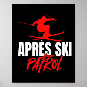 Geweldige Skiloper 80s Retro Apres-ski Patrol Wear Poster