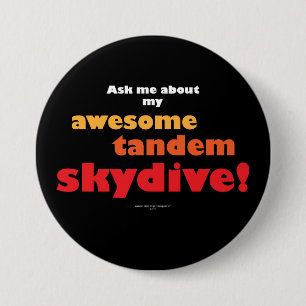 Geweldige Skydive Achter elkaar Ronde Button 7,6 Cm