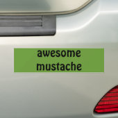 geweldige snor bumpersticker (Op auto)