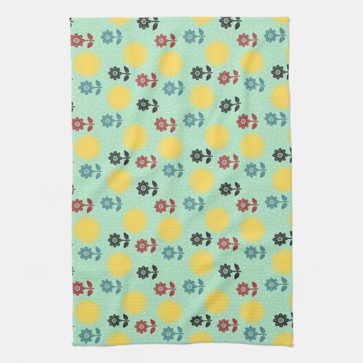 Geweldige Spring & Summer Flower Pattern Keuken To Theedoek (Verticaal)