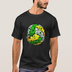 Geweldige St. Patricks Dag met Volleyball Shamrock T-shirt