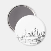 geweldige stad . kunstwerk . zwart - wit magneet (Voorkant / Achterkant)