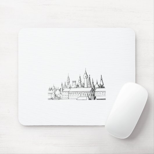 geweldige stad . kunstwerk . zwart - wit muismat (Met muis)